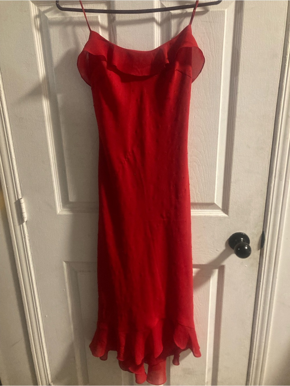 Maria Bonita Red Satin Slip Dress - Classic Evening Slip